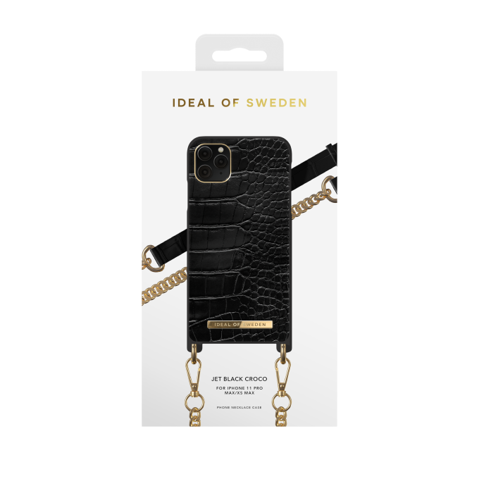 iPhone 11 PRO MAX iDeal Of Sweden Atelier Necklace nugarėlė Jet Black Croco