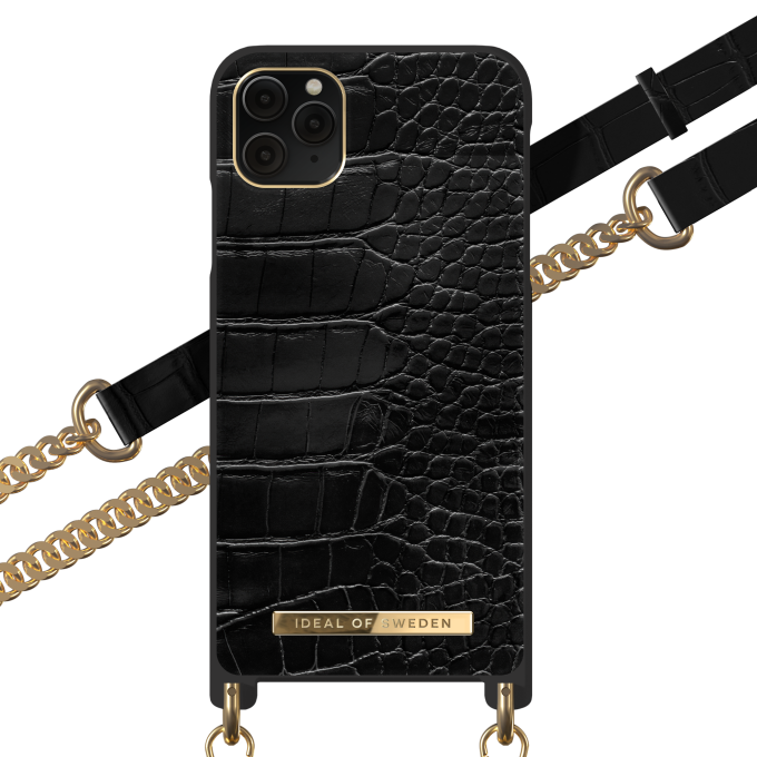 iPhone 11 PRO MAX iDeal Of Sweden Atelier Necklace nugarėlė Jet Black Croco