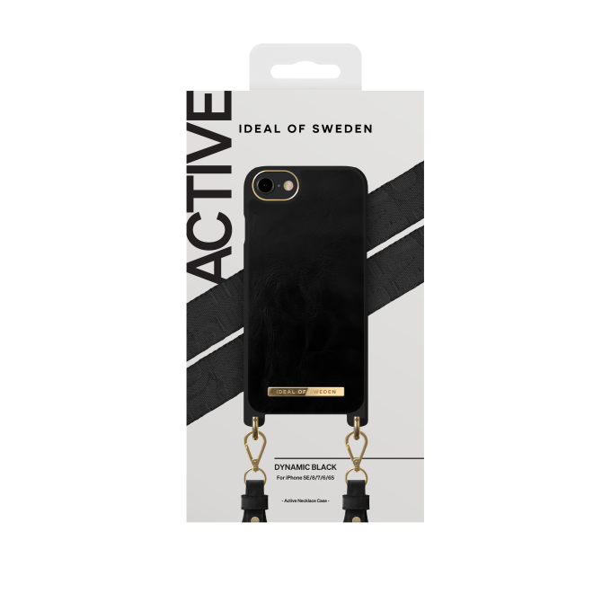 iPhone 6/7/8/SE 2020/SE 2022 iDeal Of Sweden Active Necklace nugarėlė Dynamic Black
