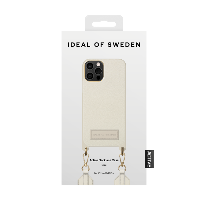 iPhone 12/12 PRO iDeal Of Sweden Athena Necklace nugarėlė Ecru