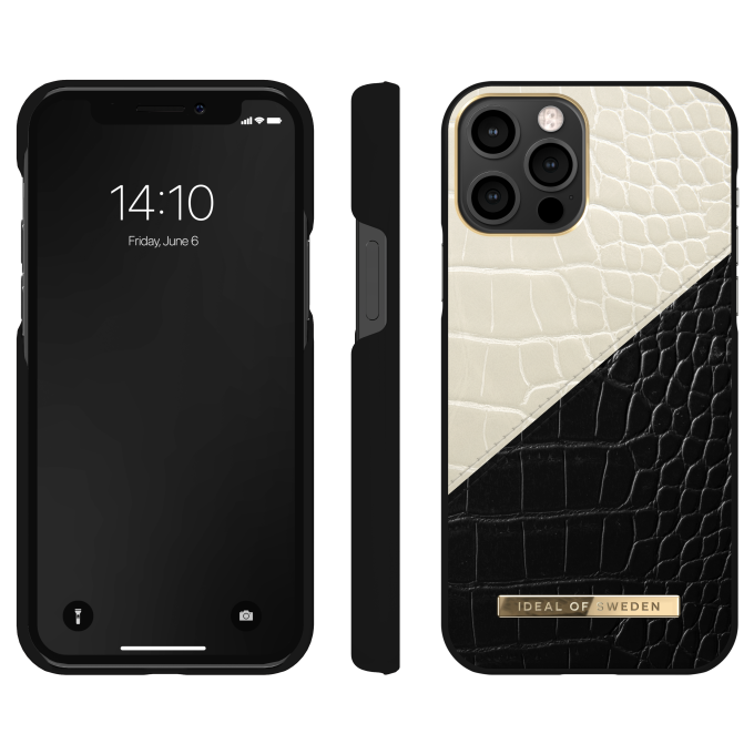 iPhone 12/12 PRO iDeal Of Sweden Atelier nugarėlė Cream Black Croco