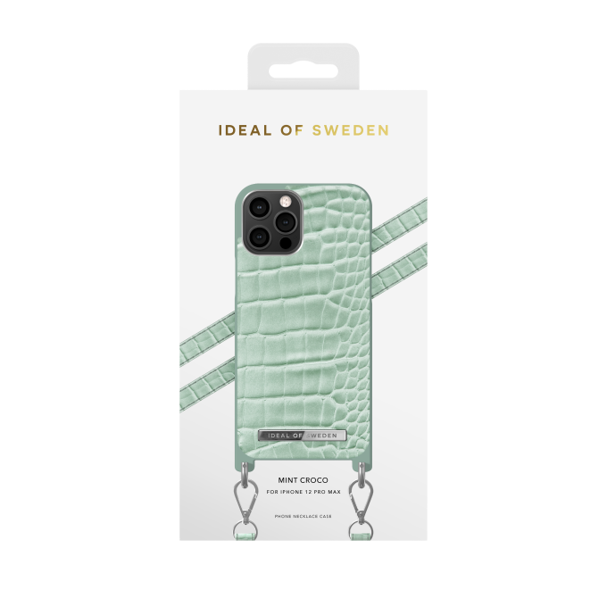 iPhone 12 PRO MAX iDeal Of Sweden Atelier Necklace nugarėlė Mint Croco
