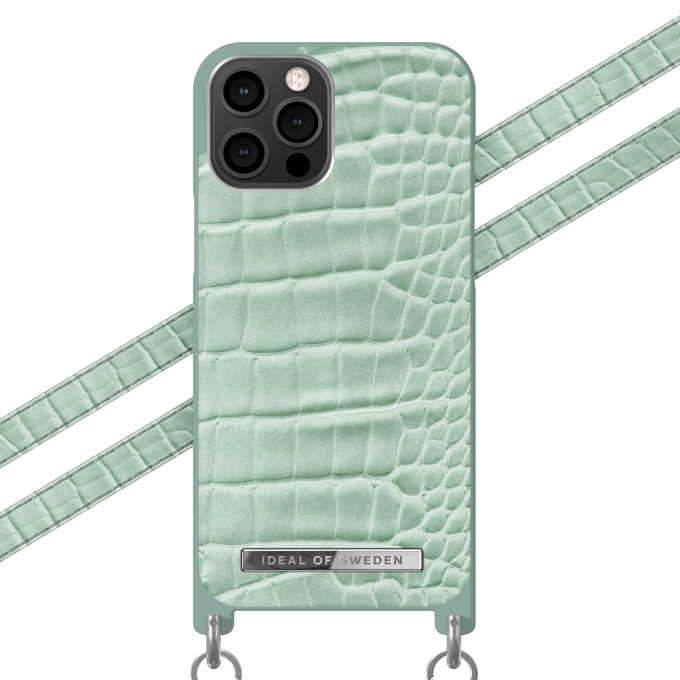 iPhone 12 PRO MAX iDeal Of Sweden Atelier Necklace nugarėlė Mint Croco