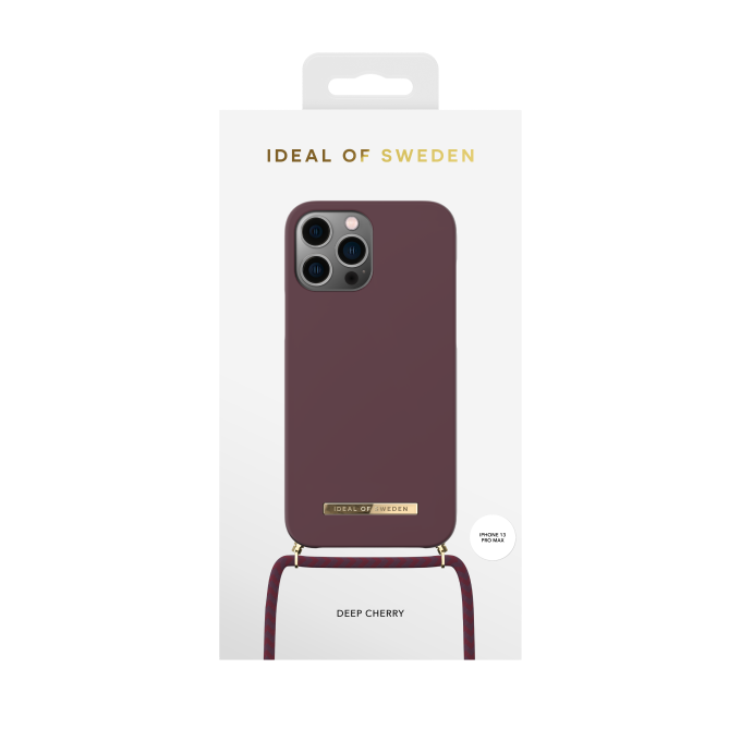 iPhone 13 PRO MAX/12 PRO MAX iDeal Of Sweden Ordinary Necklace nugarėlė Deep Cherry