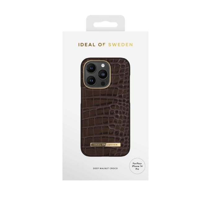 iPhone 14 PRO iDeal Of Sweden Atelier nugarėlė Deep Walnut Croco