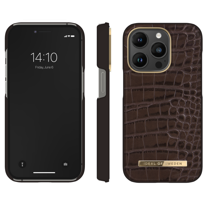 iPhone 14 PRO iDeal Of Sweden Atelier nugarėlė Deep Walnut Croco