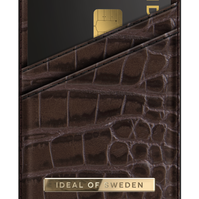 Magnetinė įmautė kortelėms iDeal Of Sweden Holder Deep Walnut Croco