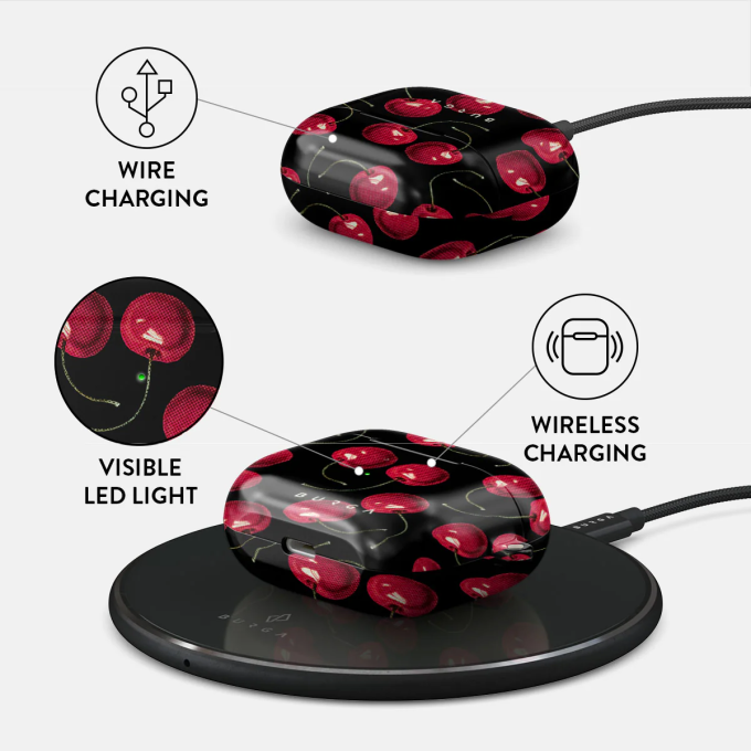 Airpods 3 Cherrybomb BURGA dėklas