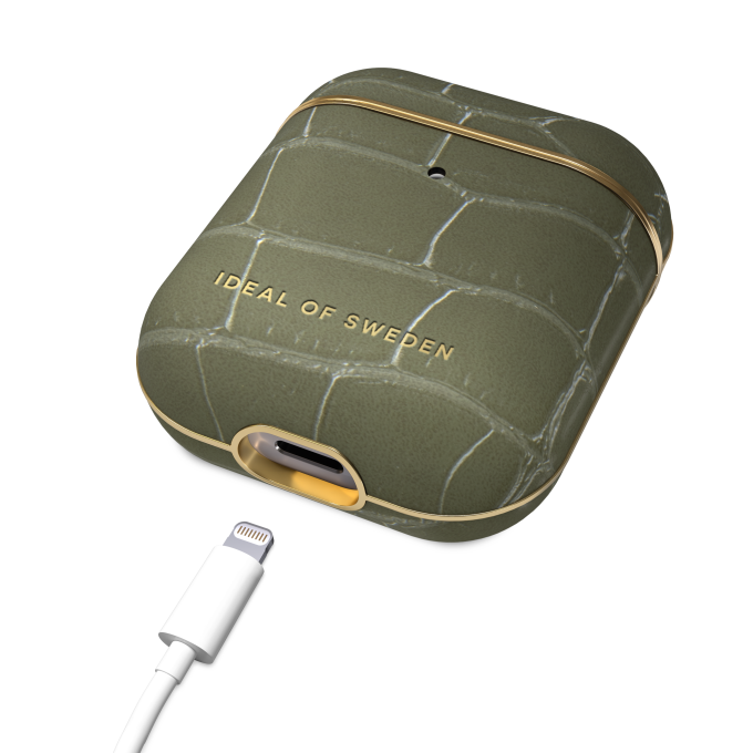 Airpods iDeal Of Sweden Khaki Croco dėklas