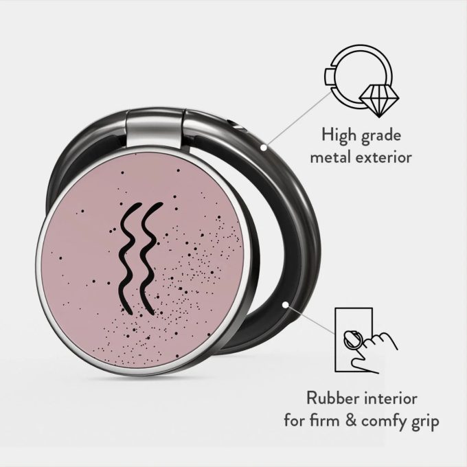 Klijuojamas laikiklis - žiedas Aquarius Gunmetal BURGA