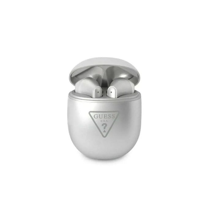 Bluetooth ausinės GUESS Triangle Logo silver