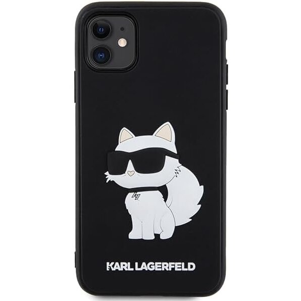 iPhone 11 black 3D Rubber Choupette KARL LAGERFELD nugarėlė