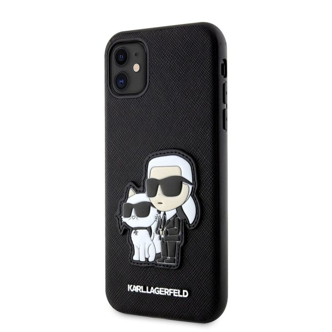 iPhone 11 black NFT Saffiano Karl&Choupette KARL LAGERFELD nugarėlė