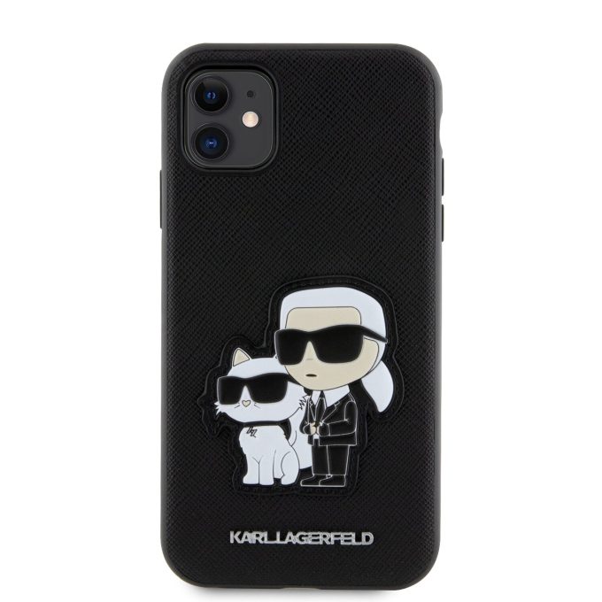 iPhone 11 black NFT Saffiano Karl&Choupette KARL LAGERFELD nugarėlė