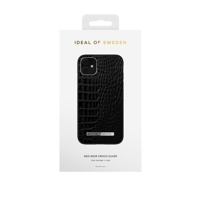 iPhone 11 iDeal Of Sweden Atelier nugarėlė Neo Noir Croco Silver