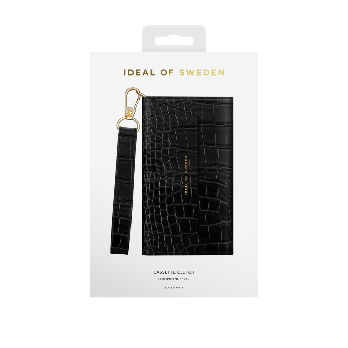 iPhone 11 iDeal Of Sweden dėklas Cassette Clutch Black Croco