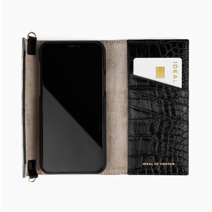 iPhone 11 iDeal Of Sweden dėklas Cassette Clutch Black Croco