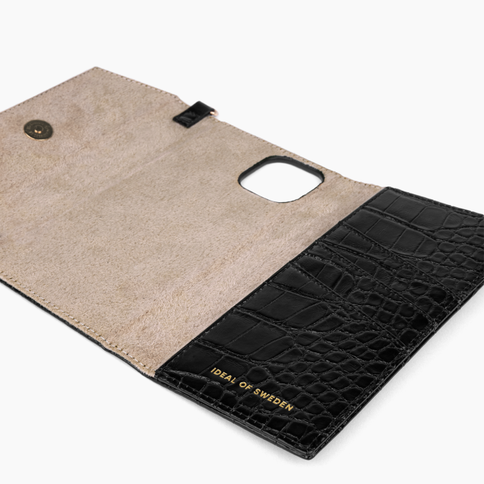 iPhone 11 iDeal Of Sweden dėklas Cassette Clutch Black Croco