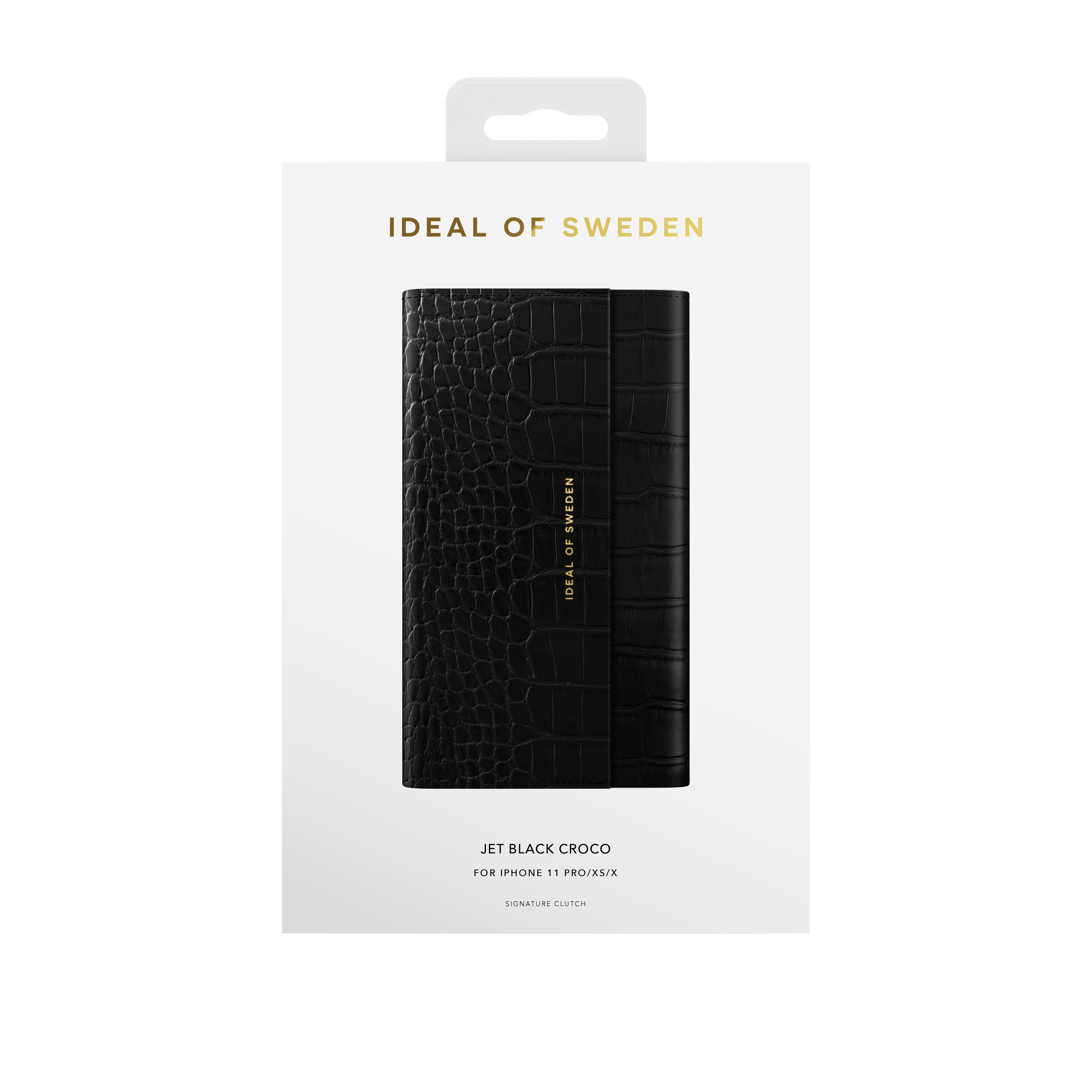 iPhone 11 PRO iDeal Of Sweden dėklas Signature Clutch Jet Black Croco - Image 2