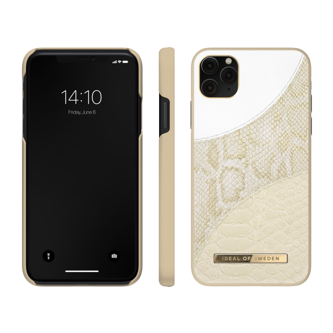 iPhone 11 PRO MAX iDeal Of Sweden nugarėlė Cream Gold Snake