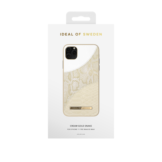 iPhone 11 PRO MAX iDeal Of Sweden nugarėlė Cream Gold Snake