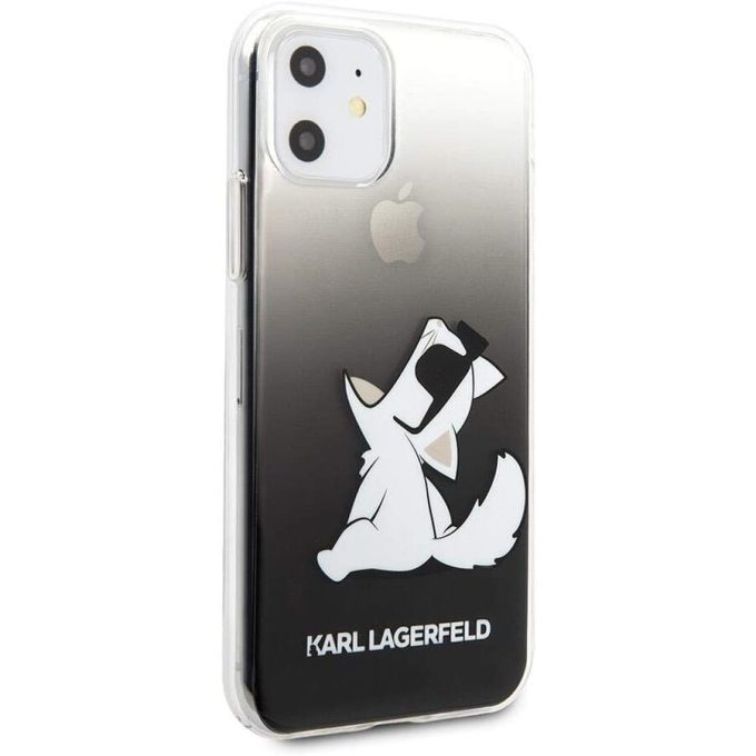 iPhone 11 transparent Choupette Fun KARL LAGERFELD nugarėlė