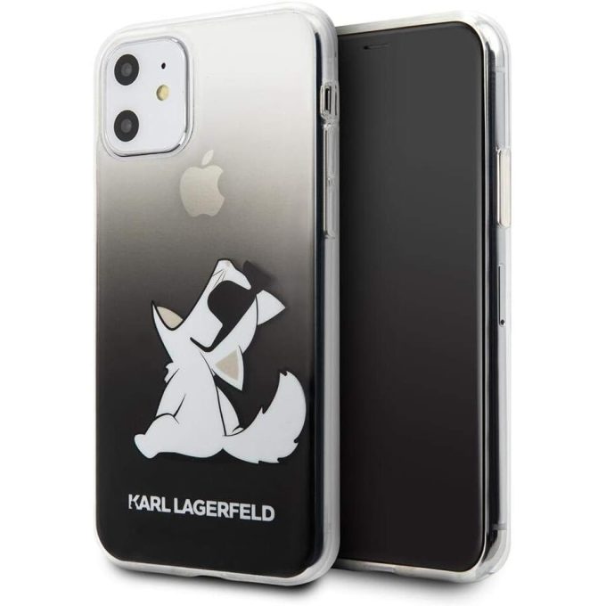 iPhone 11 transparent Choupette Fun KARL LAGERFELD nugarėlė