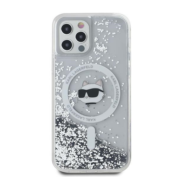 iPhone 12 / 12 PRO Transparent Magsafe Liquid Glitter KC Heads KARL LAGERFELD nugarėlė
