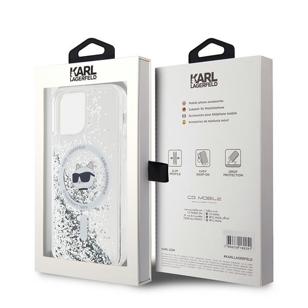 iPhone 12 / 12 PRO Transparent Magsafe Liquid Glitter KC Heads KARL LAGERFELD nugarėlė