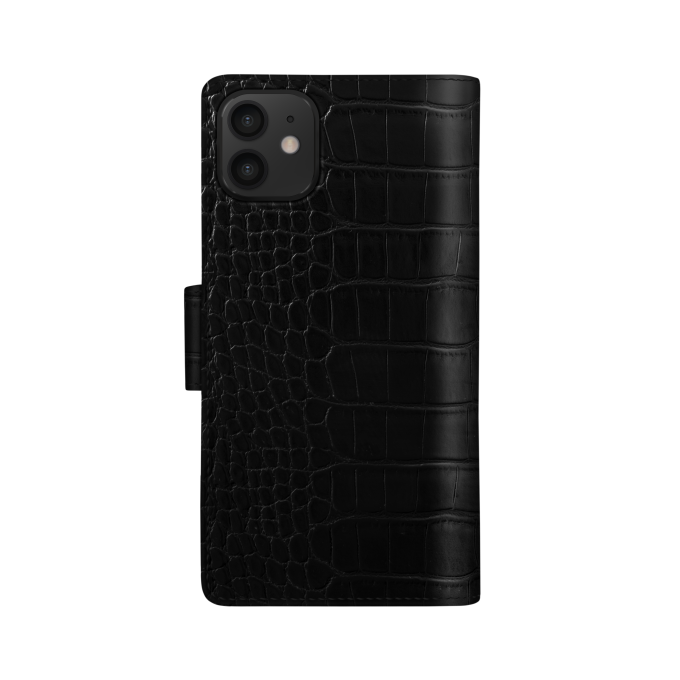 iPhone 12 MINI iDeal Of Sweden dėklas Wallet Jet Black Croco