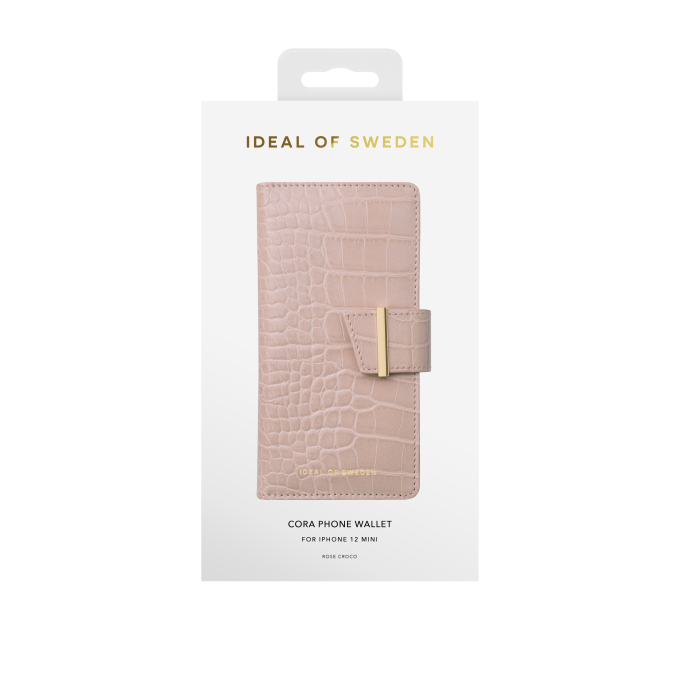 iPhone 12 MINI iDeal Of Sweden dėklas Wallet Rose Croco