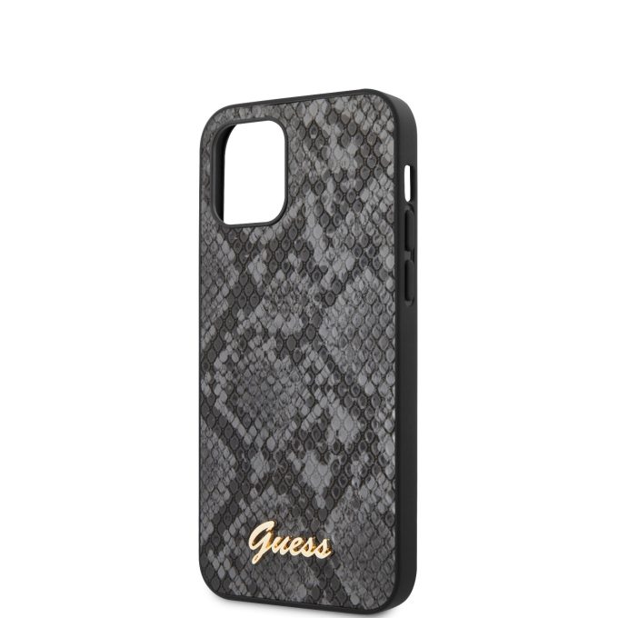 iPhone 12 MINI juoda GUESS nugarėlė GUHCP12SPUSNSMLBK
