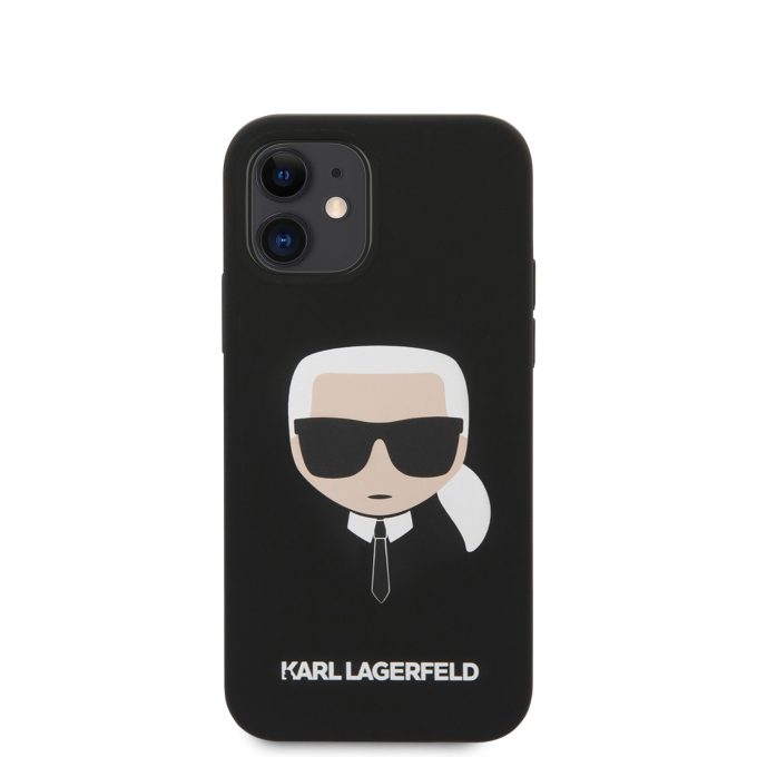 iPhone 12 MINI juoda KARL LAGERFELD nugarėlė KLHCP12SSLKHBK