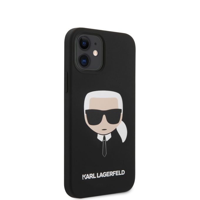 iPhone 12 MINI juoda KARL LAGERFELD nugarėlė KLHCP12SSLKHBK