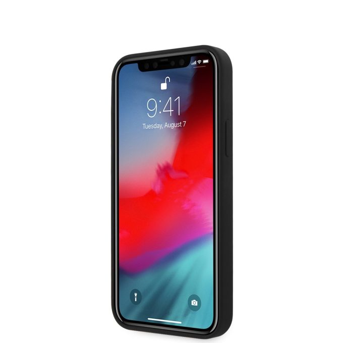 iPhone 12 MINI juoda KARL LAGERFELD nugarėlė KLHCP12SSLKHBK