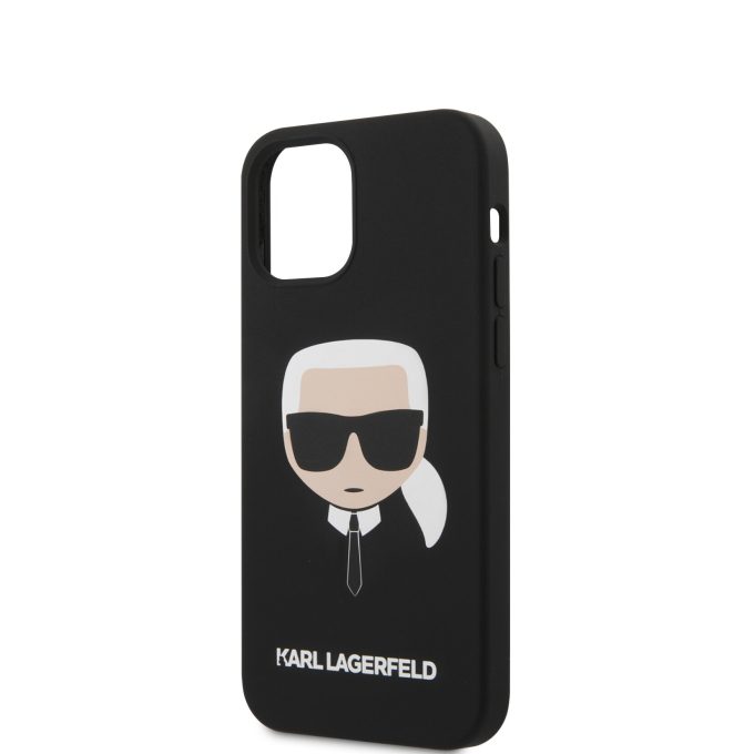 iPhone 12 MINI juoda KARL LAGERFELD nugarėlė KLHCP12SSLKHBK