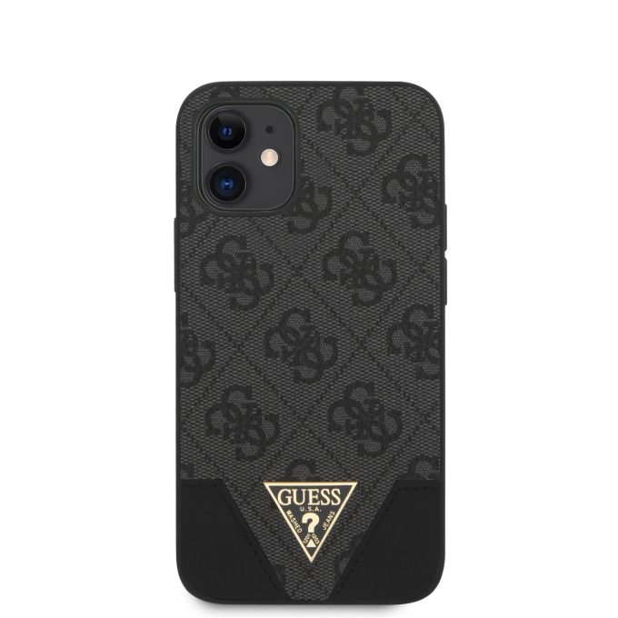 iPhone 12 MINI pilka GUESS nugarėlė GUHCP12SPU4GHBK