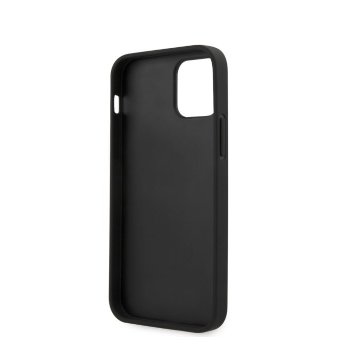 iPhone 12 MINI raudona GUESS nugarėlė GUHCP12SVSATMLRE