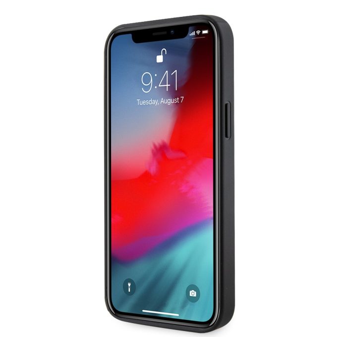 iPhone 12 PRO MAX black NFT Saffiano Karl&Choupette KARL LAGERFELD nugarėlė