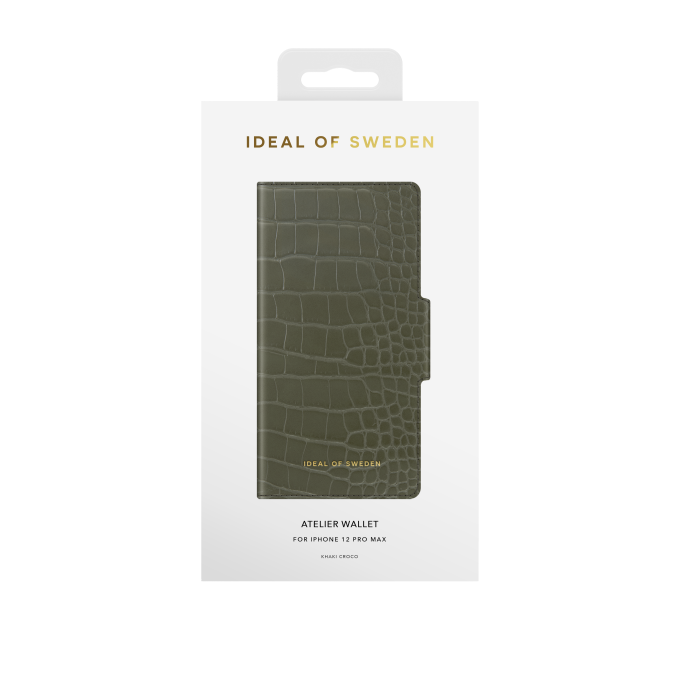 iPhone 12 PRO MAX iDeal Of Sweden dėklas Khaki Croco
