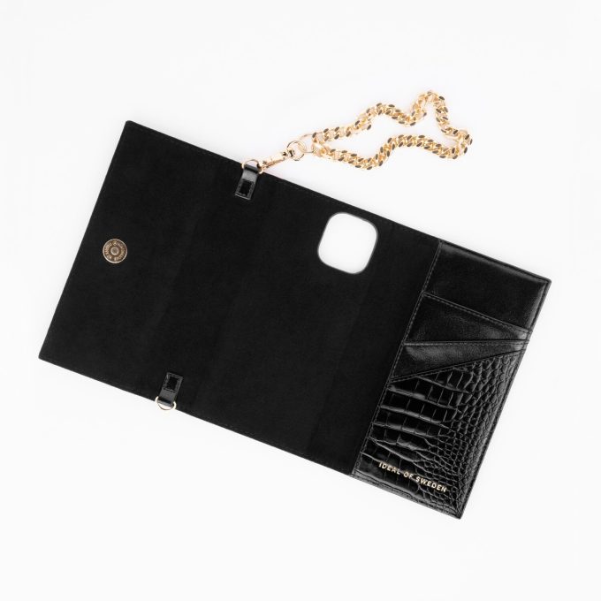 iPhone 12 PRO MAX iDeal Of Sweden dėklas Studio Clutch Neo Noir Croco