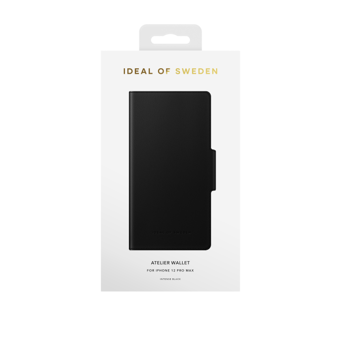 iPhone 12 PRO MAX iDeal Of Sweden dėklas Wallet Intense Black