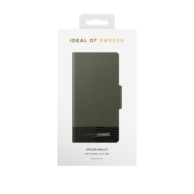iPhone 12/12 PRO iDeal Of Sweden dėklas Unity Wallet Metal Woods
