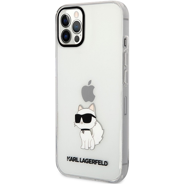 iPhone 12/12 PRO transparent Ikonik Choupette KARL LAGERFELD nugarėlė