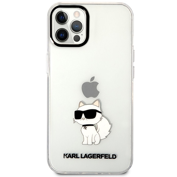 iPhone 12/12 PRO transparent Ikonik Choupette KARL LAGERFELD nugarėlė