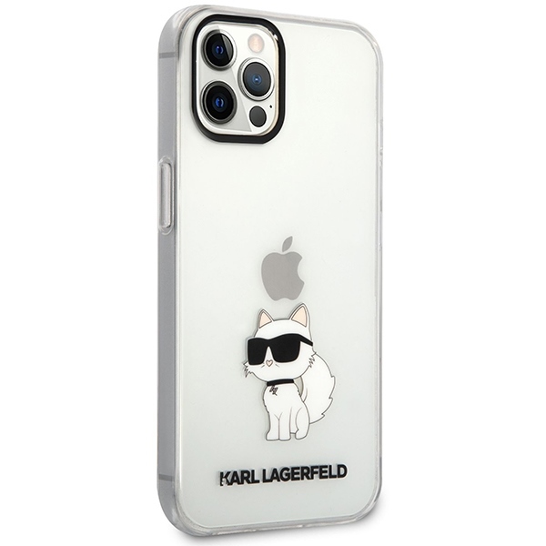 iPhone 12/12 PRO transparent Ikonik Choupette KARL LAGERFELD nugarėlė