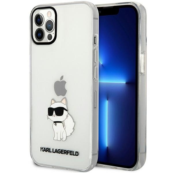 iPhone 12/12 PRO transparent Ikonik Choupette KARL LAGERFELD nugarėlė