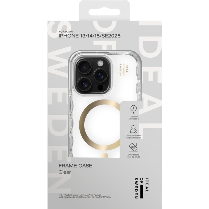 iPhone 15 / 14 / 13 iDeal Of Sweden Frame Clear MagSafe nugarėlė