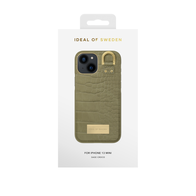 iPhone 13 MINI iDeal Of Sweden nugarėlė su grandinėle Sage Croco