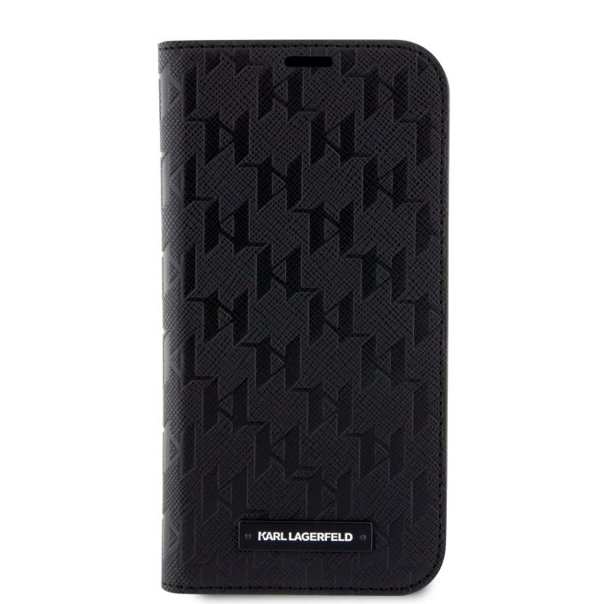 iPhone 13 PRO Black PU Saffiano Monogram KARL LAGERFELD dėklas